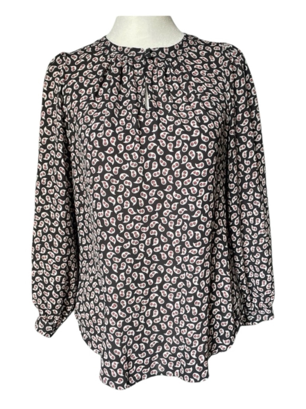 LOFT Paisley-Style Long Sleeve Blouse. Size XSP. Excellent used condition.